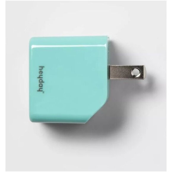 Heyday Single Port Wall Charger 12 Watts Spring Teal - Picture 1 of 6